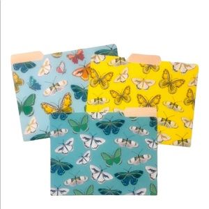 Punch Studio Butterfly Decorative Letter Size File Folders, (25471), Set of 12